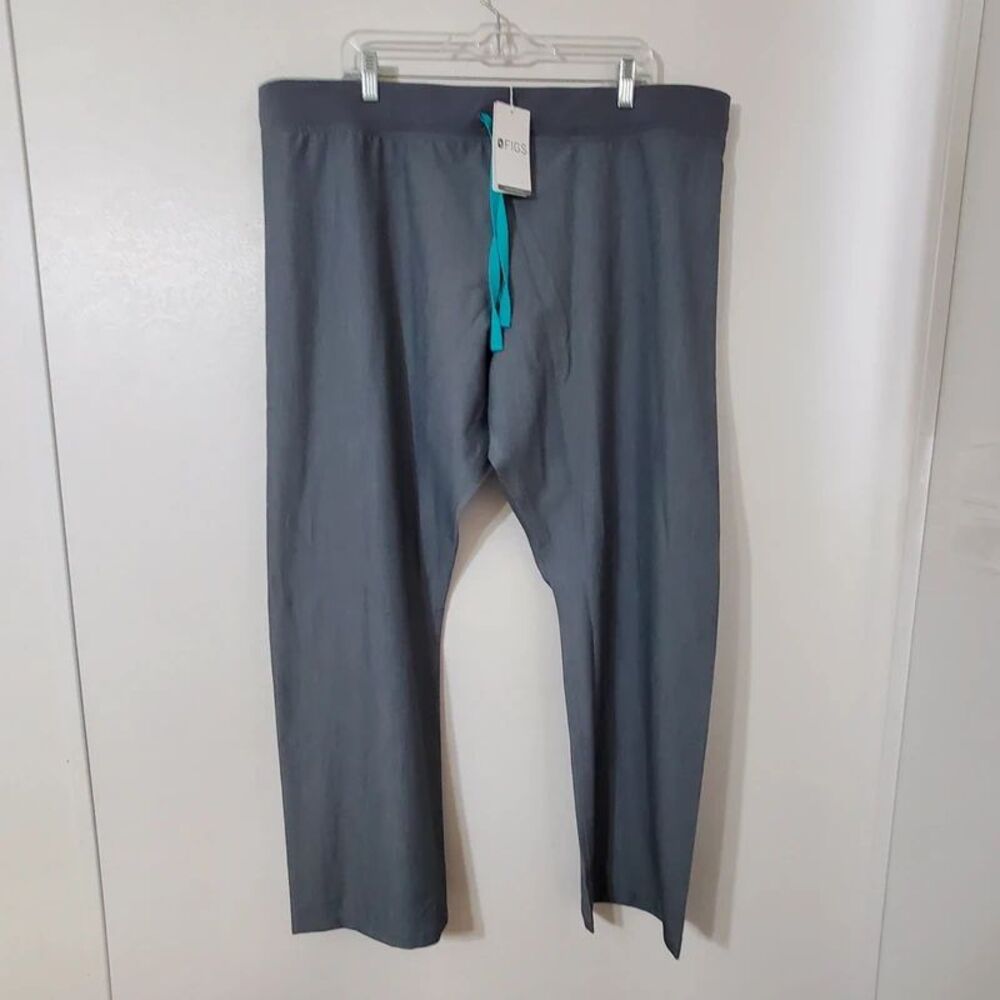 NWT Figs Livingston High-Rise Straight Leg Scrub Pant Womens XXL Graphite